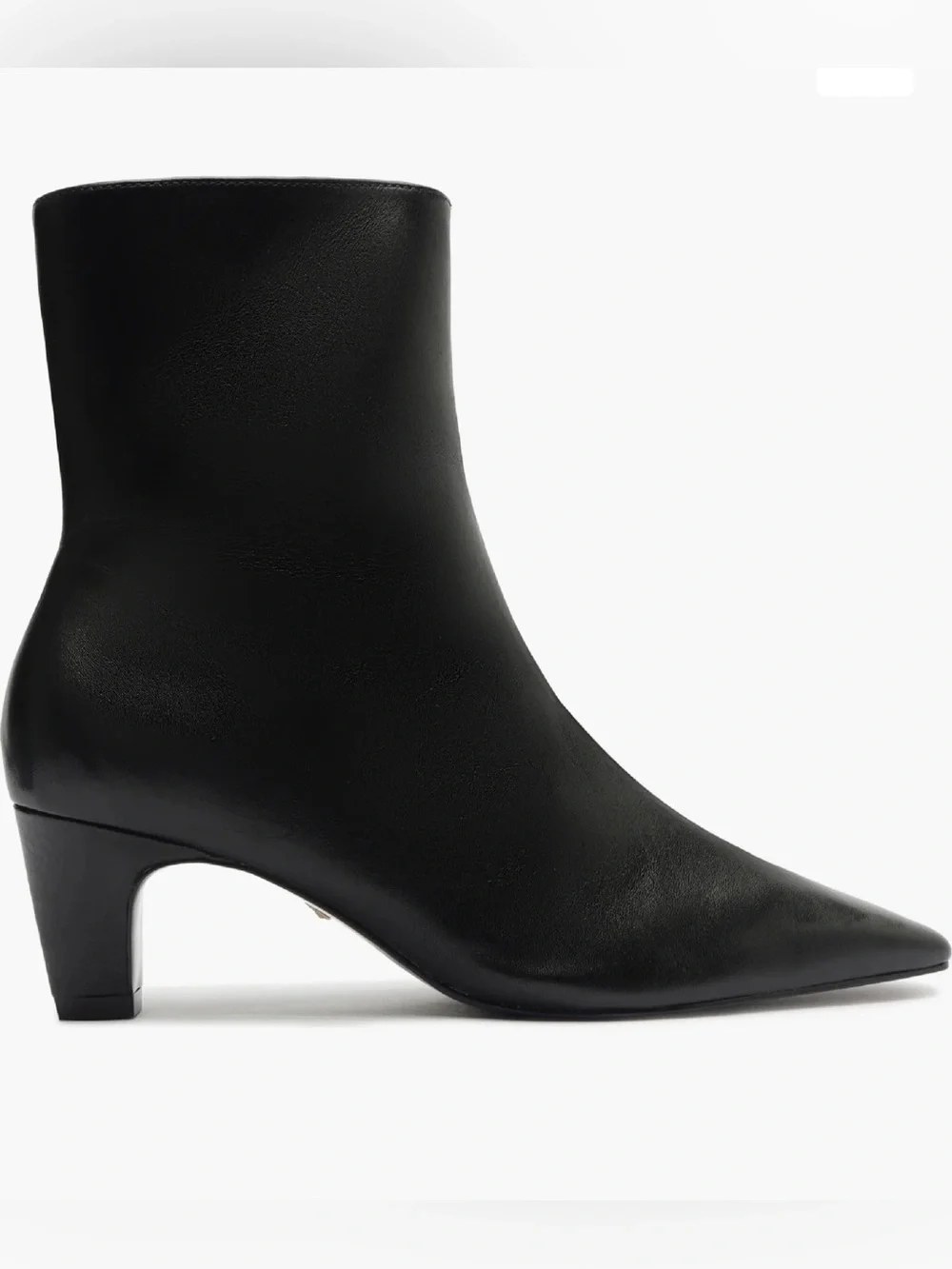 SCHUTZ Dellia Black Leather Square Toe Ankle Boots - Size 8